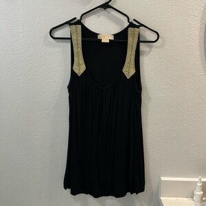 Micheal Kors black tank with gold on straps